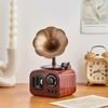Wood Color Gramophone Music Box Plastic Photography Props  For Home and Office Decor