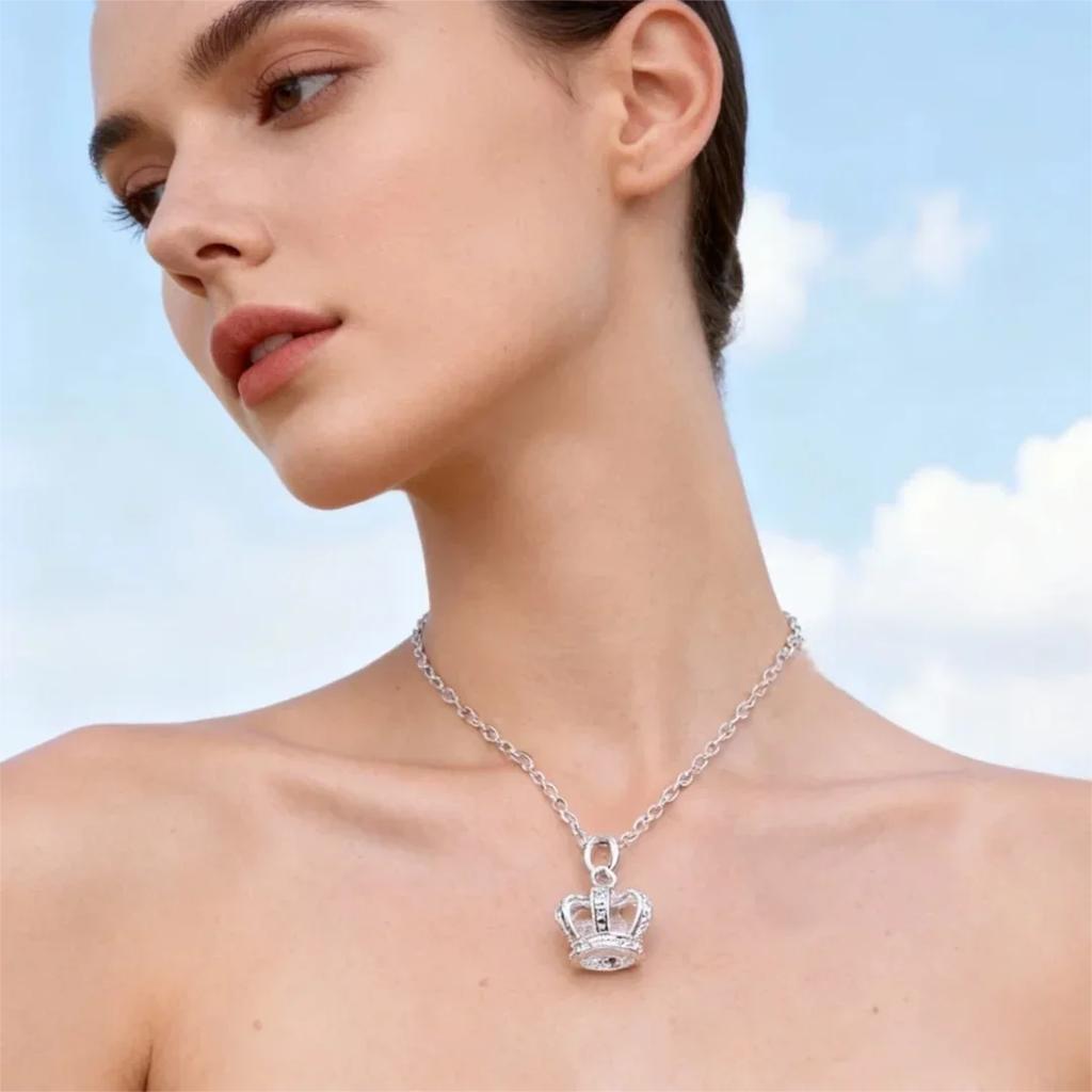 Copper custom crystal crown necklace earring Jewelry sets for Woman fashion party accessories Christmas Gifts