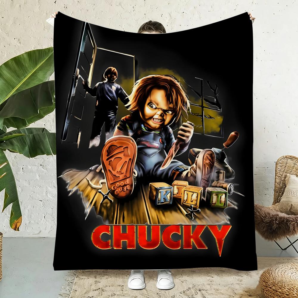 Плед Chucky из фильма ужасов, мягкий фланелевый плед, легкий дышащий летний плед для сна, для дома, путешествий, уютный декор