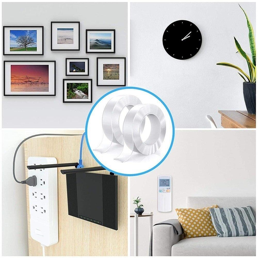 Двусторонняя клейкая лента, самоклеящаяся лента, водостойкая прозрачная клейкая наклейка, нано-ленты, украшение для кухни, ванной комнаты, дома