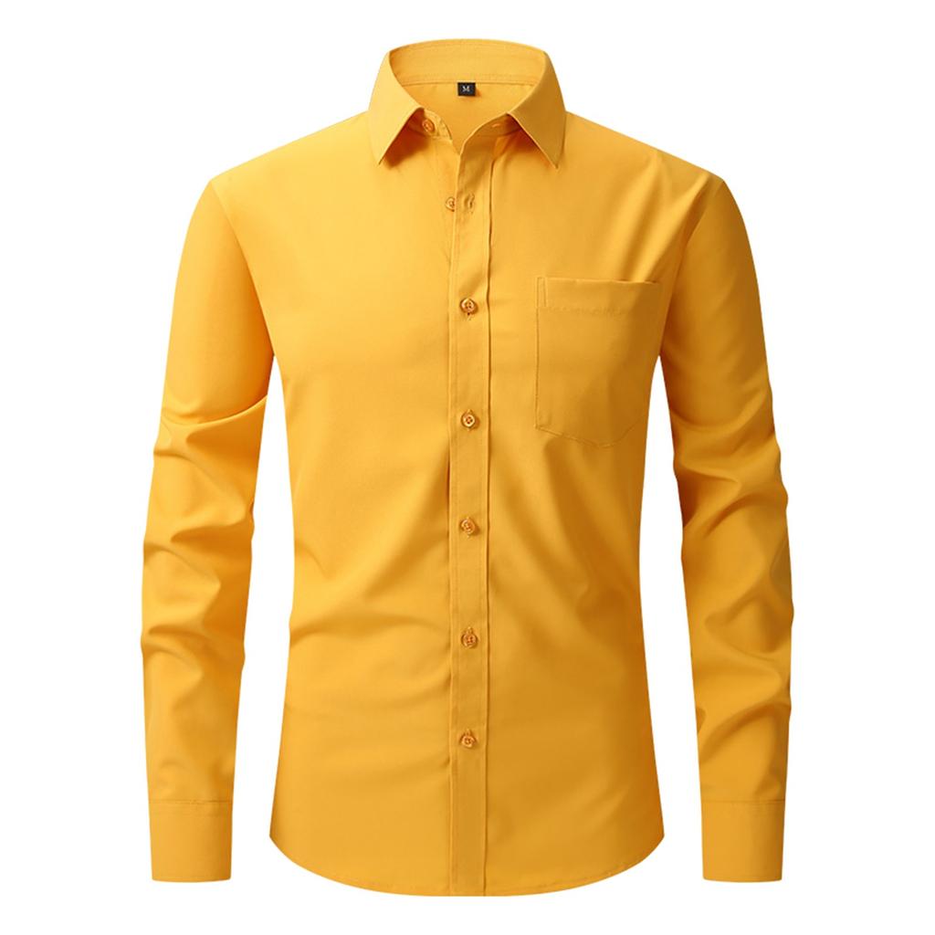 Four Side Stretch Shirt Men's Business Casual Long Sleeve Shirt