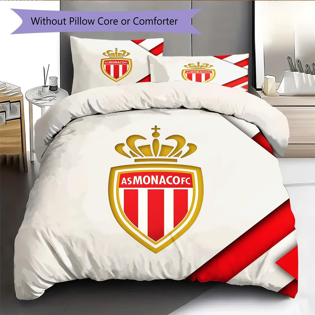 AS Monaco Pattern Bedding Quilt Set Home Decoration Gift (1 * duvet cover + 2 * pillowcase without core)