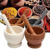 Resin Mortar Pestle Set Garlic Herb Spice Mixing Grinding Crusher Bowl Restaurant Kitchen Tools LS