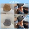 Chic Brim Wide Suedelook Bucket Hat Comfortable And Stylish For Seasons All