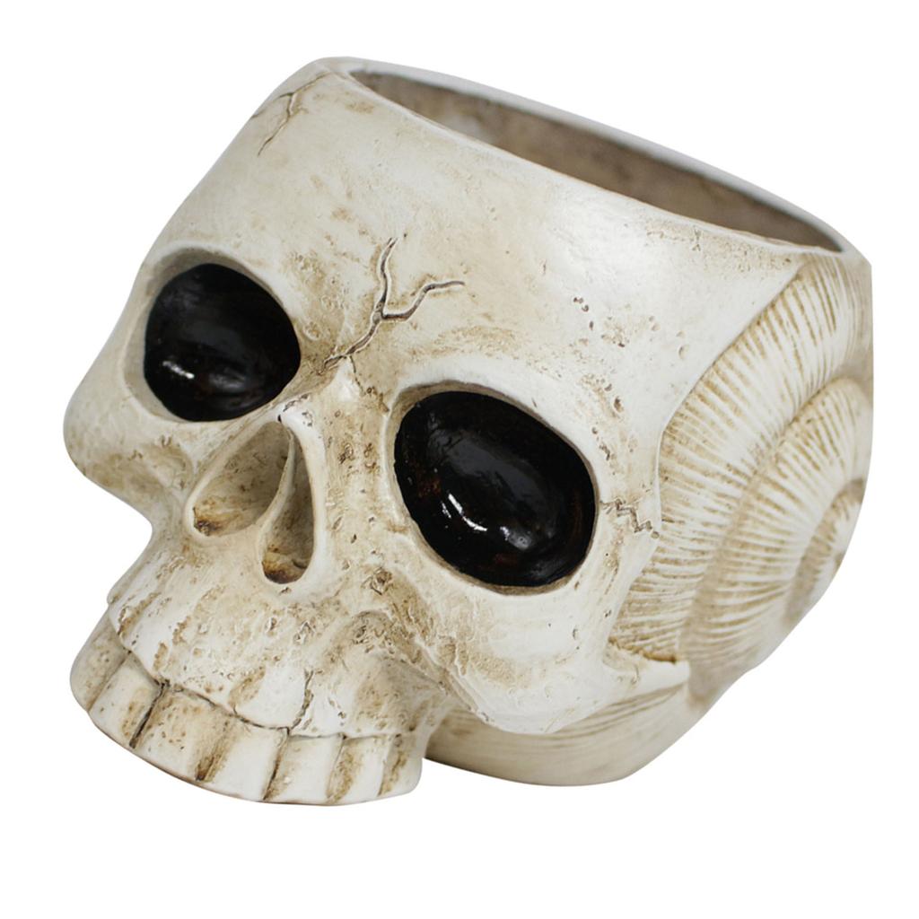 Смола Череп Формы Цветочный Горшок Готический Суккулентный Кашпо Держатель Орнамент для Дома Офиса Декора