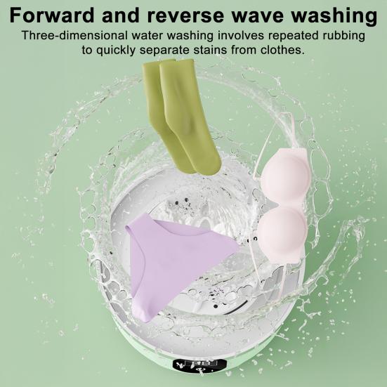 Портативная стиральная машина для нижнего белья, перезаряжаемая, беспроводная, мини-стиральная машина, дорожная стиральная машина, мини-стиральная машина со светодиодом