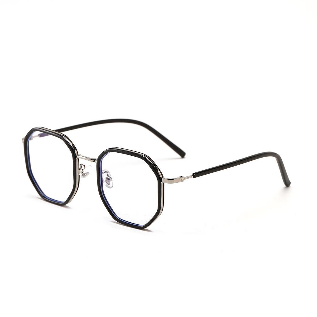 Очки 82038 Многоугольная Маленькая Оправа Студенческие Плоские Зеркала, Можно Комбинировать с Очками