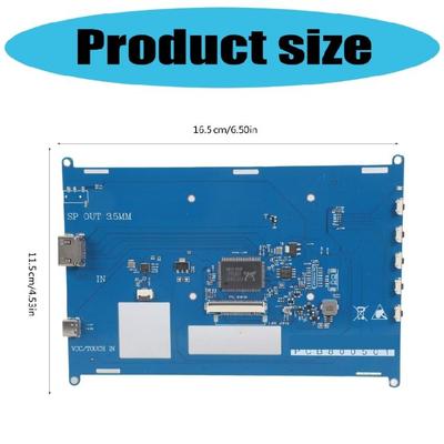Промышленная 800X480/1024X600 50-контактная плата драйвера TTL ЖК-дисплея Вход HDTV Мониторинг автомобиля Сенсорная панель управления для 4B 3B+