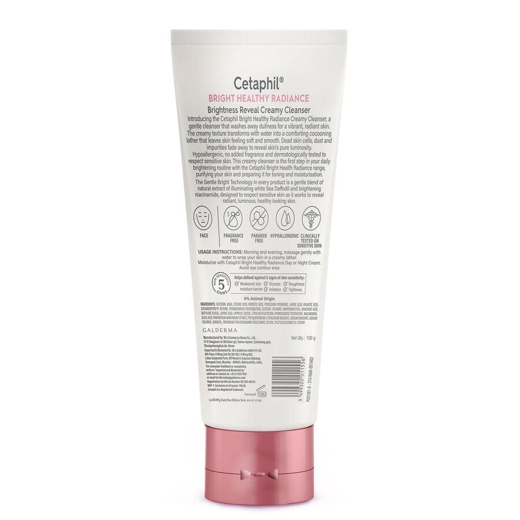Cetaphil Bright Healthy Radiance Reveal Creamy Cleanser, 100g