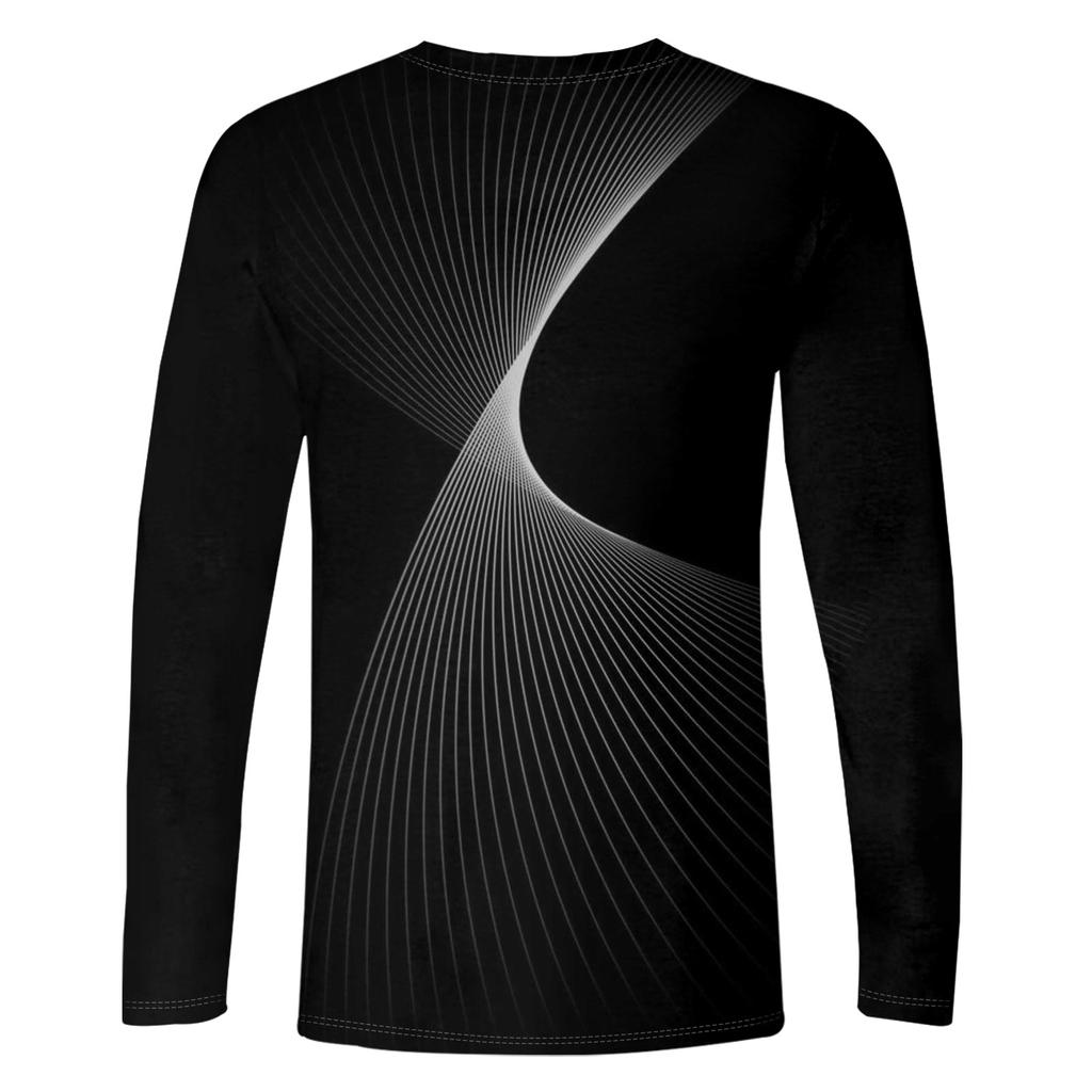 Муж. Футболка Круглый вырез Одежда Одежда На открытом воздухе Длинный рукав С принтом Модельер Винтаж