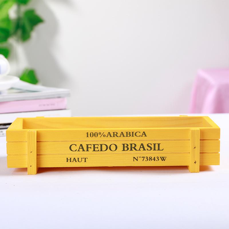 Винтажный деревянный ящик для растений Садовый двор Микроландшафт Цветочный контейнер для суккулентов Растительный горшок Горшки De Jardin Садовые аксессуары