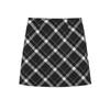 2024 Шерстяная клетчатая юбка А-силуэта с высокой талией для женщин