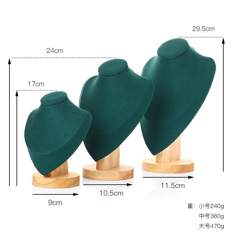 Высококлассная подставка-дисплей для ожерелий и кулонов в форме сердца из массива дерева, для демонстрации ювелирных изделий на витрине прилавка