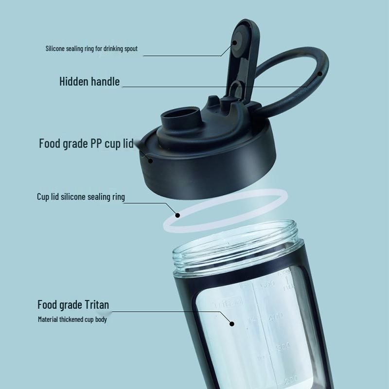 Rechargeable Tritan Electric Protein Shaker Cup for Sports Fitness