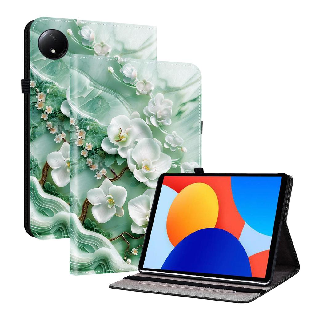 Чехол из искусственной кожи для планшета Xiaomi Redmi Pad SE 8.7 - 11 стилей! Прочный, с 2 слотами для подставки, держателем для карандашей и слотами для карточек, гибкая задняя крышка из ТПУ