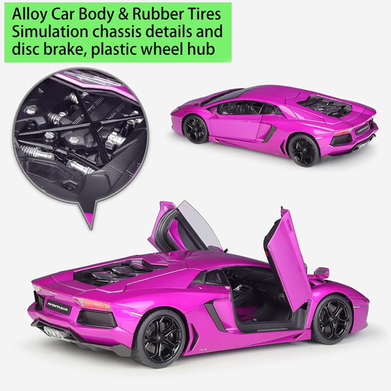 1/18 WELLY Lamborghini Aventador LP700-4 модель автомобиля из сплава, литая под давлением металлическая игрушечная машина, модель автомобиля, коллекция высокой имитации, детские подарки