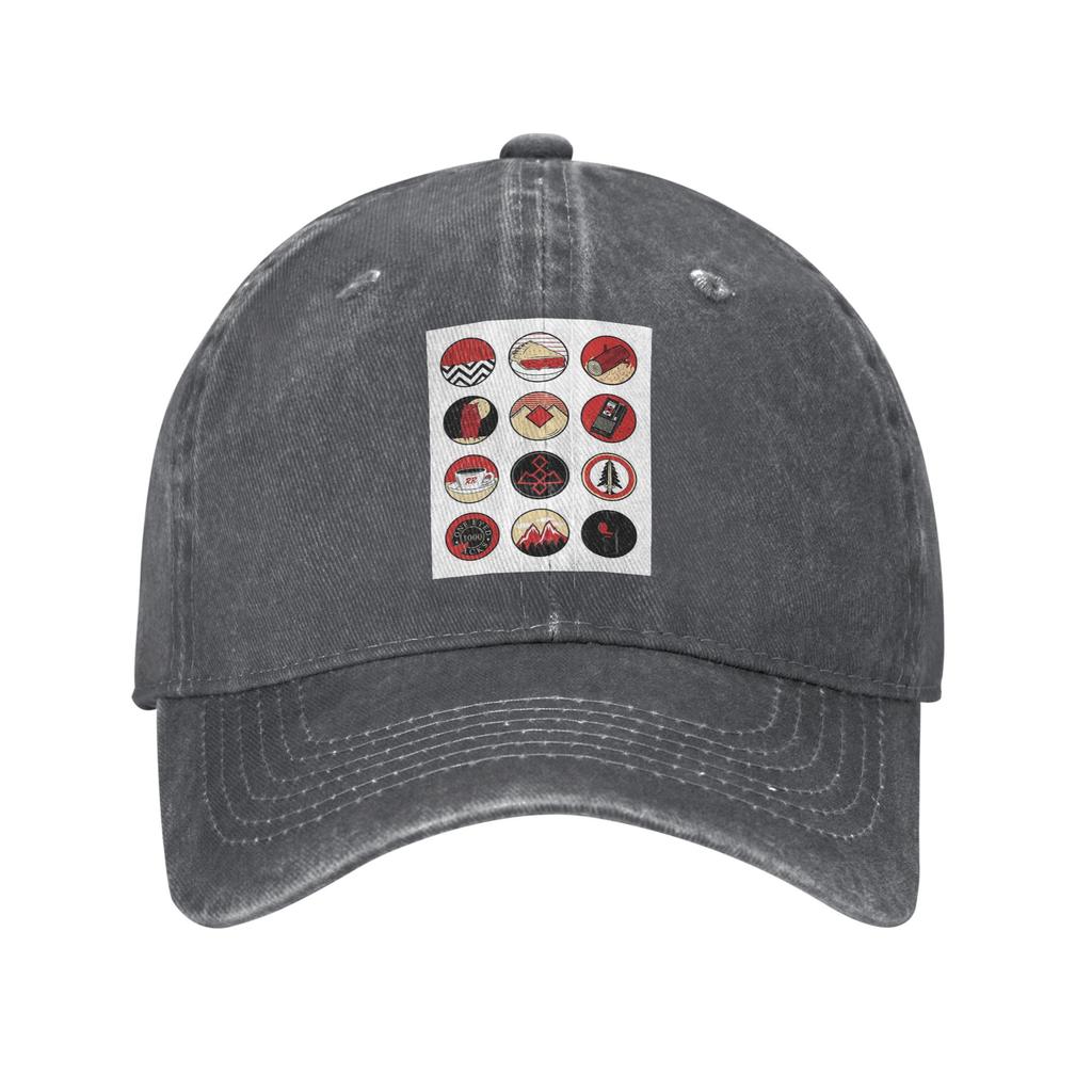 Twin Peaks Red Room Denim Fabric Cap Casual Baseball Caps Adjustable Hat Summer Unisex Baseball Hats