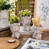 Home Decor Plant Pot Resin Desktop Ornaments Pretty Girl Storage Can  Garden Pots