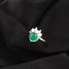 Natural Green Onyx Cab Gemstone 925 Sterling Silver Jewelry Handcrafted Ring RR-67-24