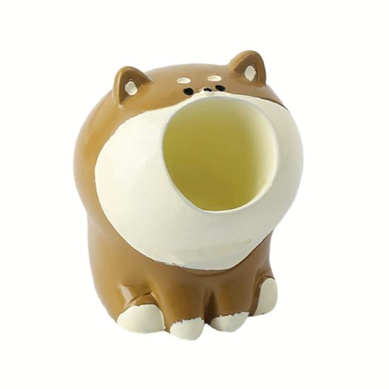 Милый держатель для зубных щеток в виде животного, забавный полимерный держатель для ручек, мини-подставка для одной зубной щетки в виде животного, органайзер для ванной комнаты для столешницы в туалетной комнате, офиса