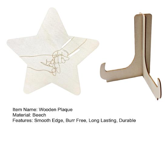 Wooden Baby Birth Wristband Display Board with Base Smooth Edge Burr Free