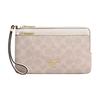 New Signature Coated Canvas With Leather Wallet Small Women's Pink & White CX161-IMXDM