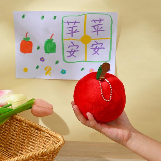 Red Green Fruit Plush Toy Soft Stuffed Doll Education Room Decoration Ornament Stress Relief Doll Christmas Eve Gift