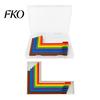 Corner Alignment Tool 7Pcs/Set Paper Crafting Rulers with Storage Case, Color-Coded L-Shaped Pastel Color Size Tabs, Layering Guide