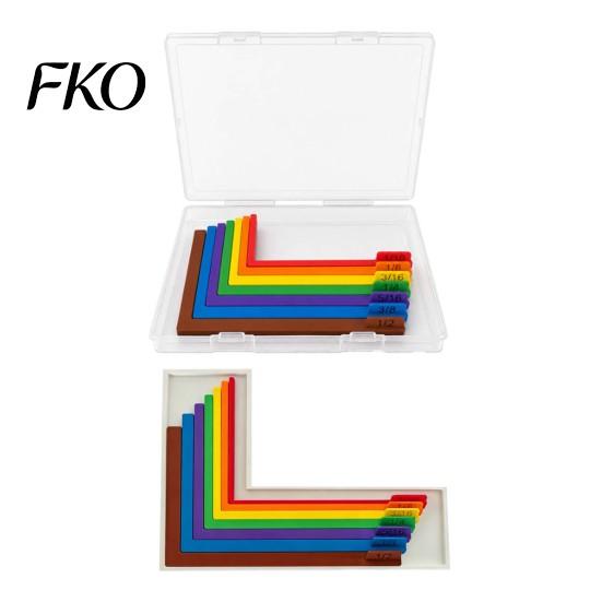 Corner Alignment Tool 7Pcs/Set Paper Crafting Rulers with Storage Case, Color-Coded L-Shaped Pastel Color Size Tabs, Layering Guide