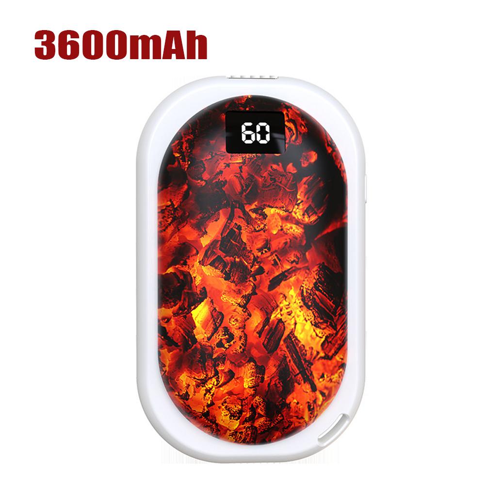 Портативные грелки для рук 2-в-1 с 3 USB-перезаряжаемыми нагревателями для рук с регулируемой температурой, блоком питания