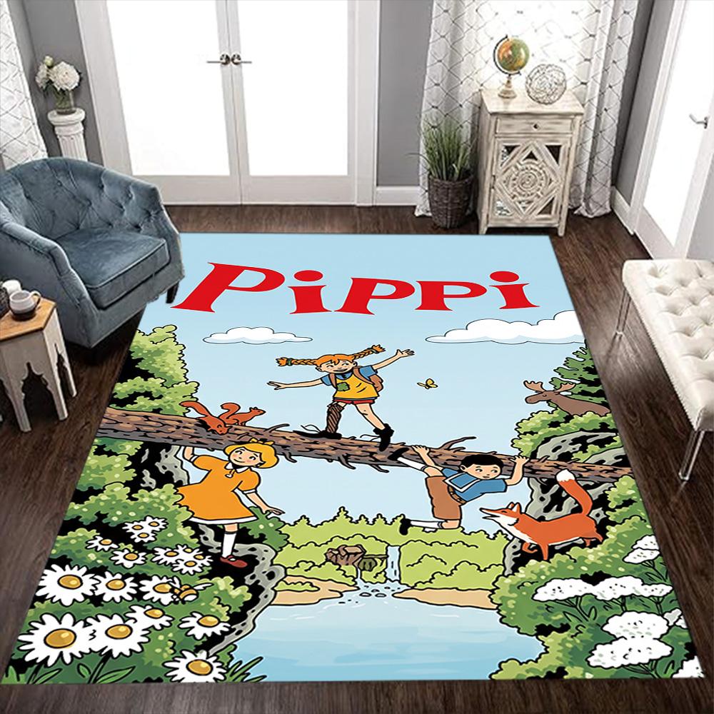 Pippi Carpet Suitable For Decorate Room Dining Room Balcony Playrooms Antislip Rug Anime Office Decor Best For Christmas