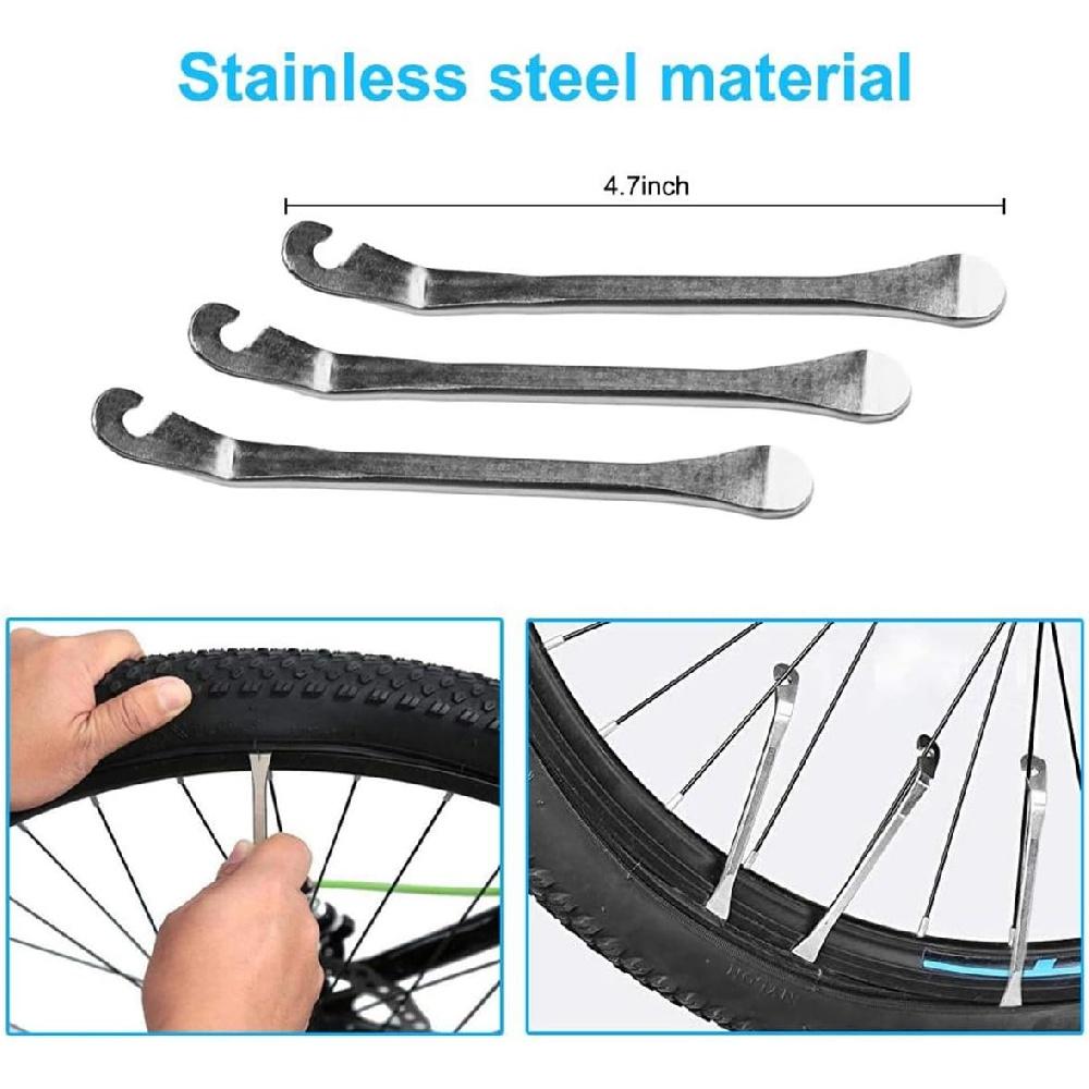 Комплект для ремонта велосипеда, набор инструментов для ремонта велосипедных шин содержит инструмент 16-в-1, мини-велосипедный насос 120 фунтов на квадратный дюйм, используемый для горных и шоссейных велосипедов