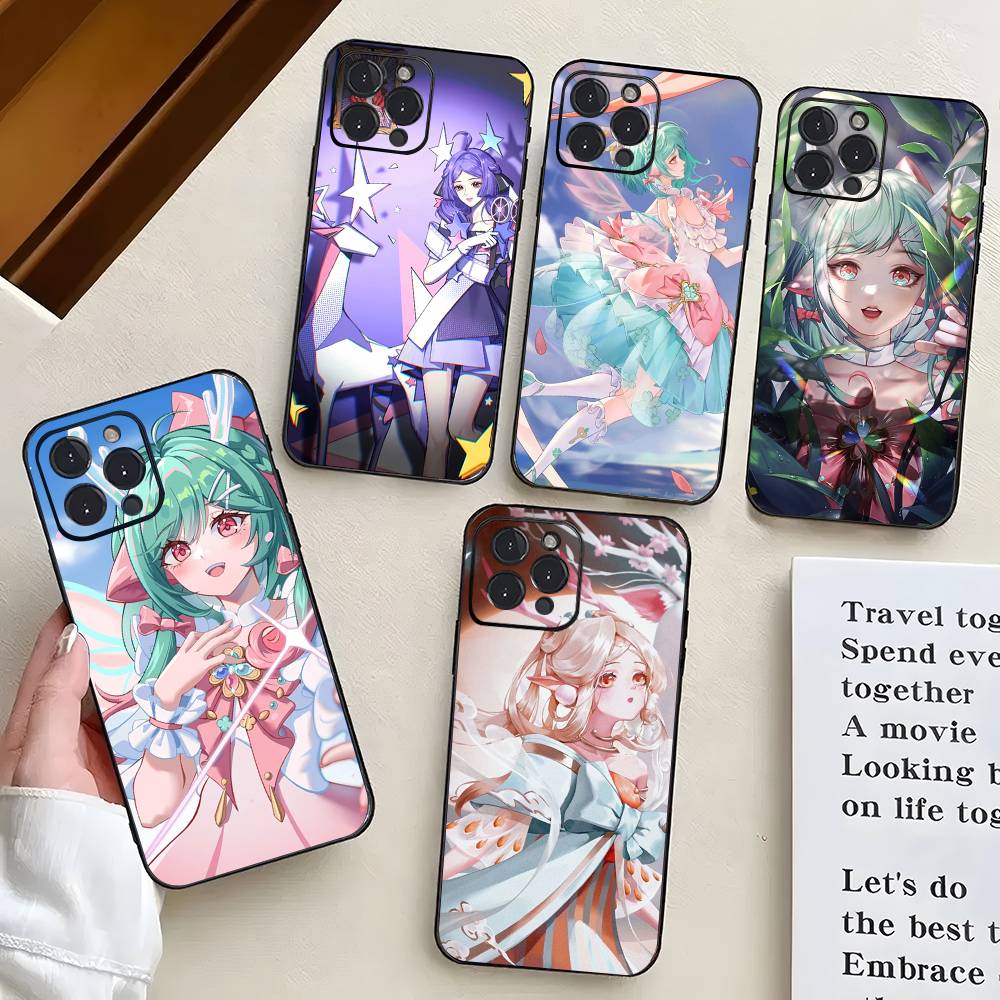 Yaomei Анимация Игра H-Honor Of K-Kings Чехол для телефона Для IPhone 17 Air 16 15 14 13 Pro Max 11 12 Черный Силиконовый Чехол
