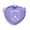 Sanrio Mini Pouch with Badge - Character Grand Prix 3rd Edition - Colorful Heart Series - Kuromi (Kuromi-chan) - Character Item No. 432911