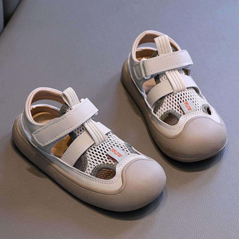 Детские сандалии для девочек, новые летние, для малышей, повседневные, пляжные сандалии с вырезами, модные, для детей, для мальчиков, сандалии в стиле пэчворк, дышащие, нескользящие