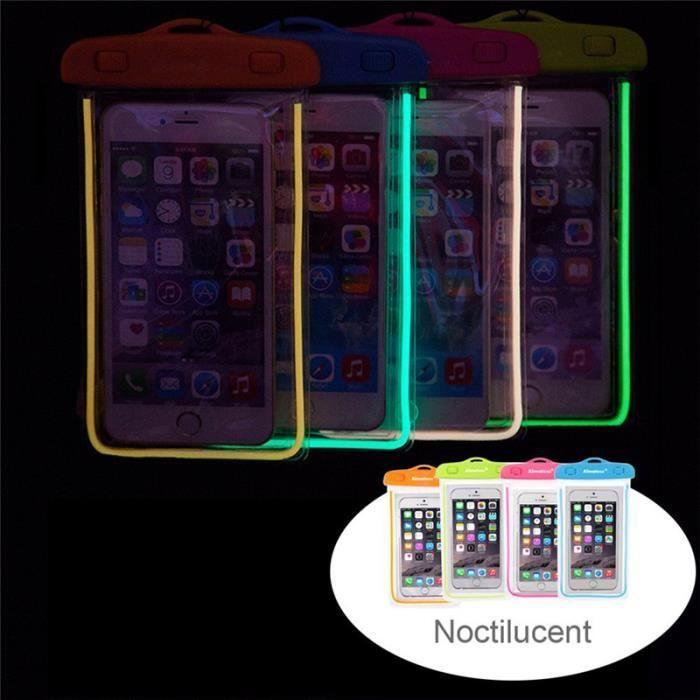 TECHSTICK® Sacs Etanches Cellulaire Téléphone/ Pochette Étanche /Housse Étanche Transparent Touch Sensible pour Téléphone portable
