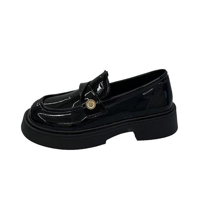 Туфли Lefou в французском стиле, женские, весенние и осенние, одинарные туфли на толстой подошве, британский стиль, рабочие, маленькие кожаные туфли, зима