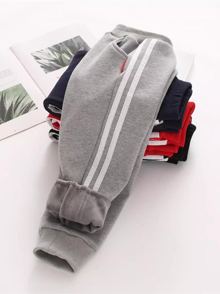 Thickened Velvet Children's Sweatpants: Boys' Sports & Girls' Cotton Trousers for Autumn/Winter, Sizes for Middle & Large Kids