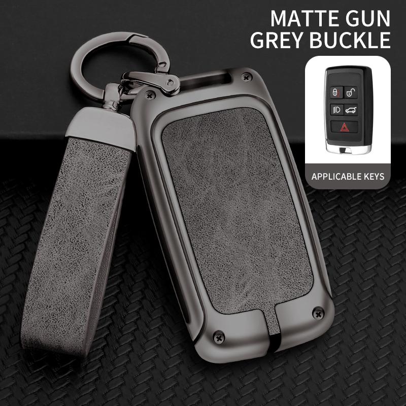 Металлический кожаный чехол для ключей от машины для Land Rover Range Rover Evoque Discovery Sport Velar для Jaguar XE XF E-Pace F-Pace