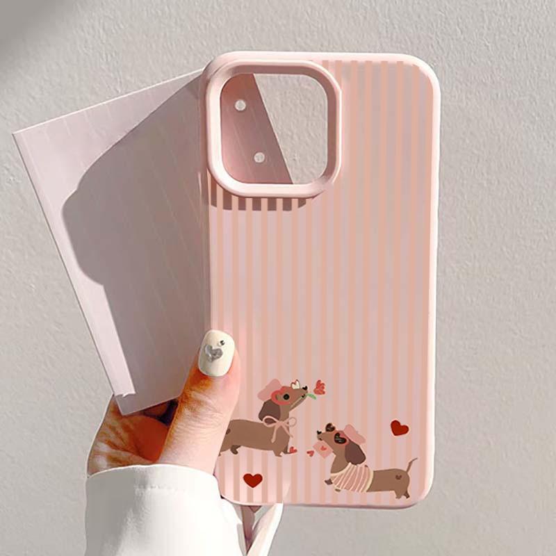 Dachshund Pattern Phone Case For iPhone 17 16 15 14 13 12 11 Pro Max Silicone Cover For iPhone 17 Air 16 Plus Candy Soft Fundas