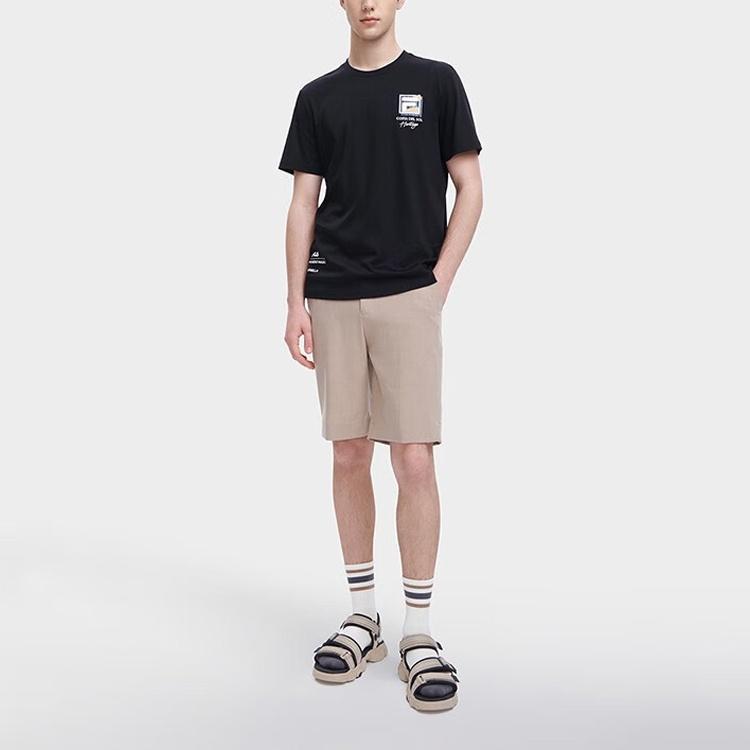 FILA Set in Sleeve T Shirt Men's Jet Black F51M338104A-BK