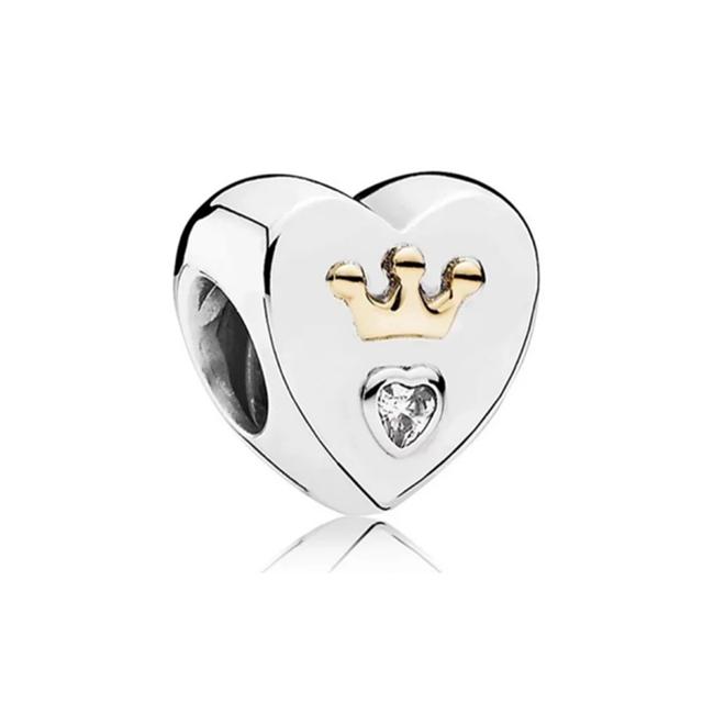 New 925 Silver Heart Shape Love Family Flower Rainbow Diy Fine Beads Fit Original Pendant Charms Silver 925 Bracelet Jewelry