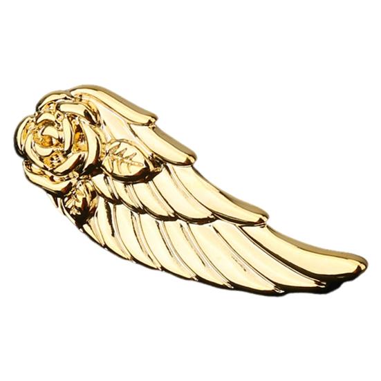 Мужской зажим для галстука в форме розы и крыла, булавка на лацкан, съемный дизайн, аксессуар для формальной одежды и повседневной носки