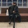 Мужское шерстяное пальто средней длины - весна/осень в корейском стиле, свободный тренч выше колена