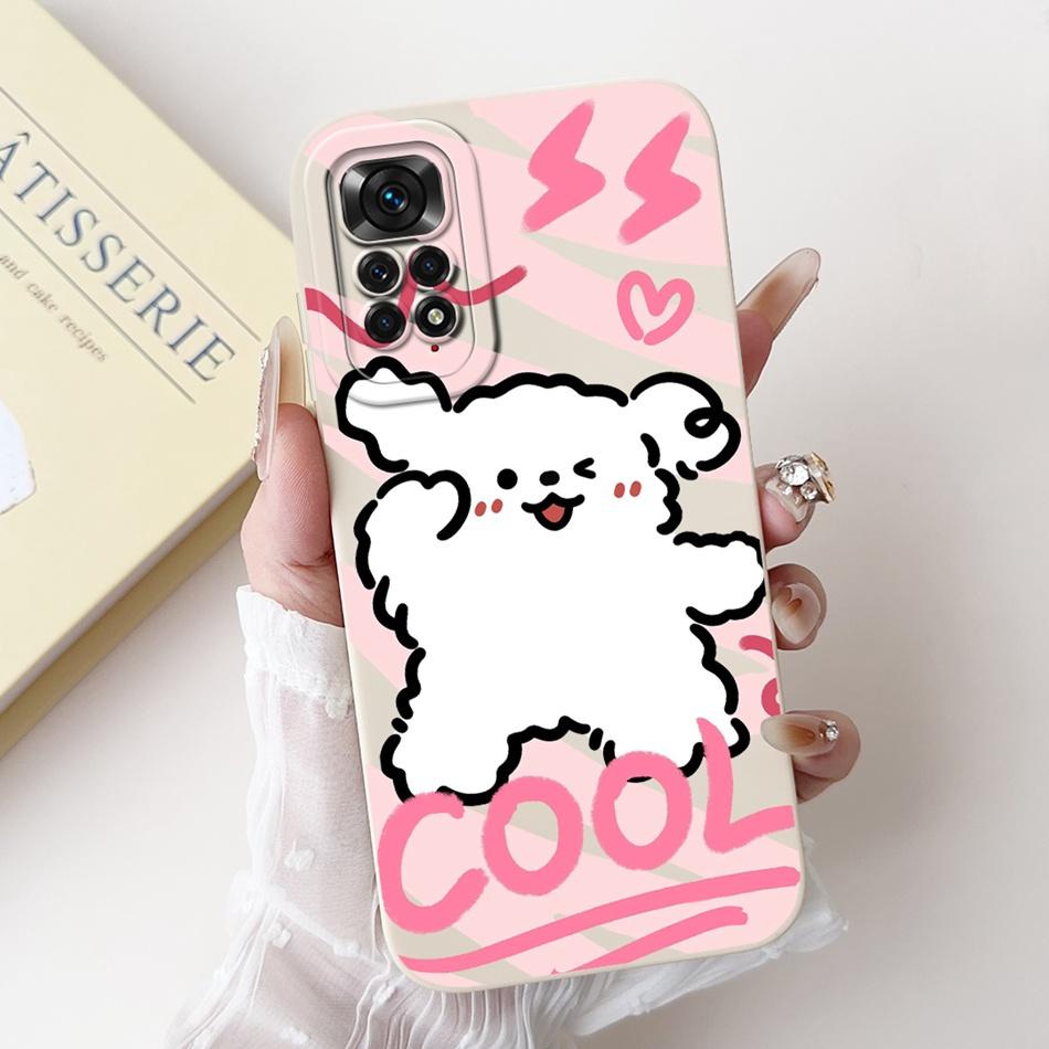 For Xiaomi Redmi Note 11 11s 4G Case Redmi Note 11 Pro 4G Global Cute Panda Rabbit Cartoon Soft Silicone Lens Protective Bumper