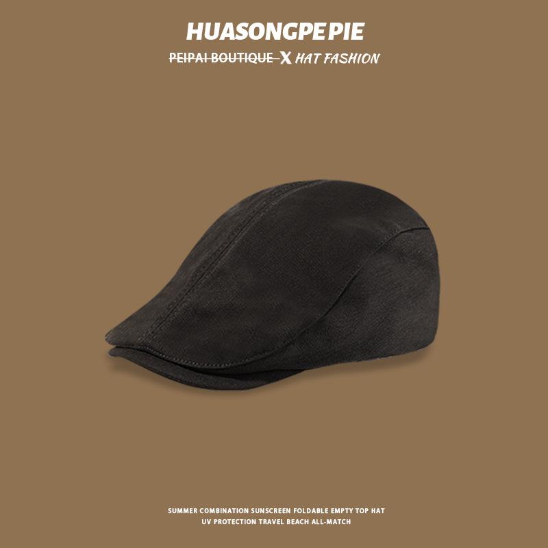 Ретро шляпа Forward Женская художественная шляпа для отдыха Художник Студенческая шляпа в британском стиле для газетчиков Берет для мужчин