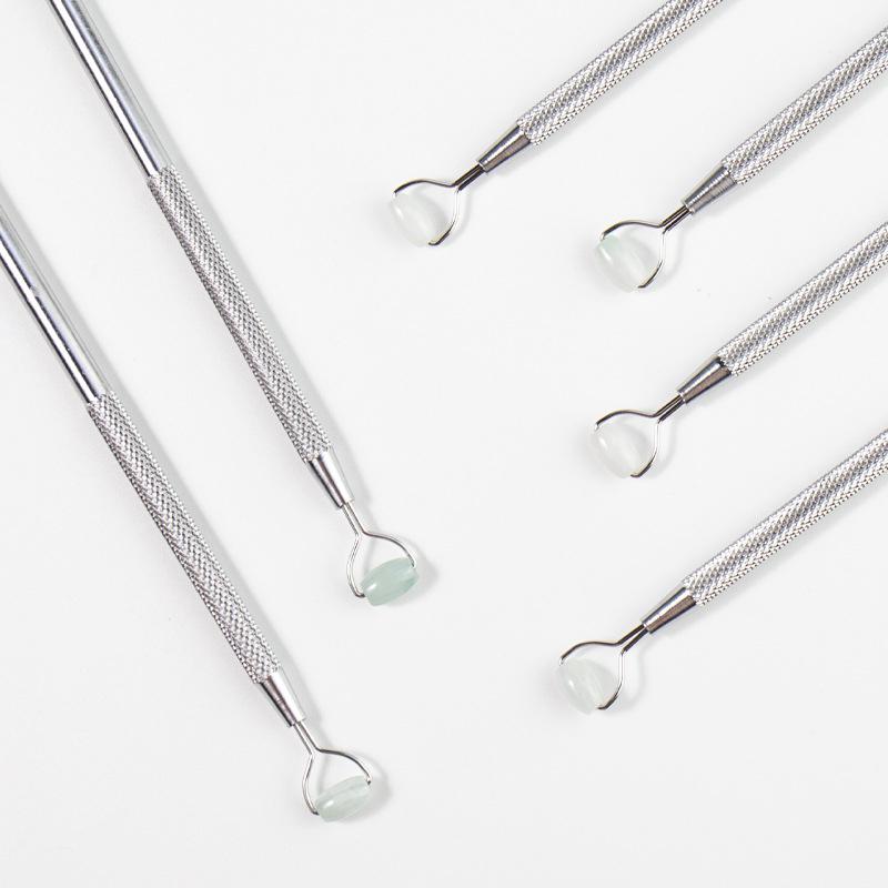 Натуральный нефритовый ролик против морщин для глаз, скребок для кожи Гуаша, массажер для глаз и лица