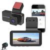 2.5K+1080P 3.39inch Dash Cam Camera  App WiFi 24h Parking Monitor Night Vision Dvr Front and Rear Video Registrator