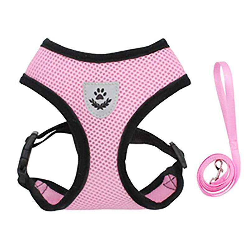 Dogs Harness with Leash Set Breathable for Small and Large Dog Harness Vest Puppy Chihuahua Cat Harness Vest Arnes Para