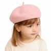 Solid Color Children's Beret Pearl Painter Hat Fashion Baby Wool Hat  Kid